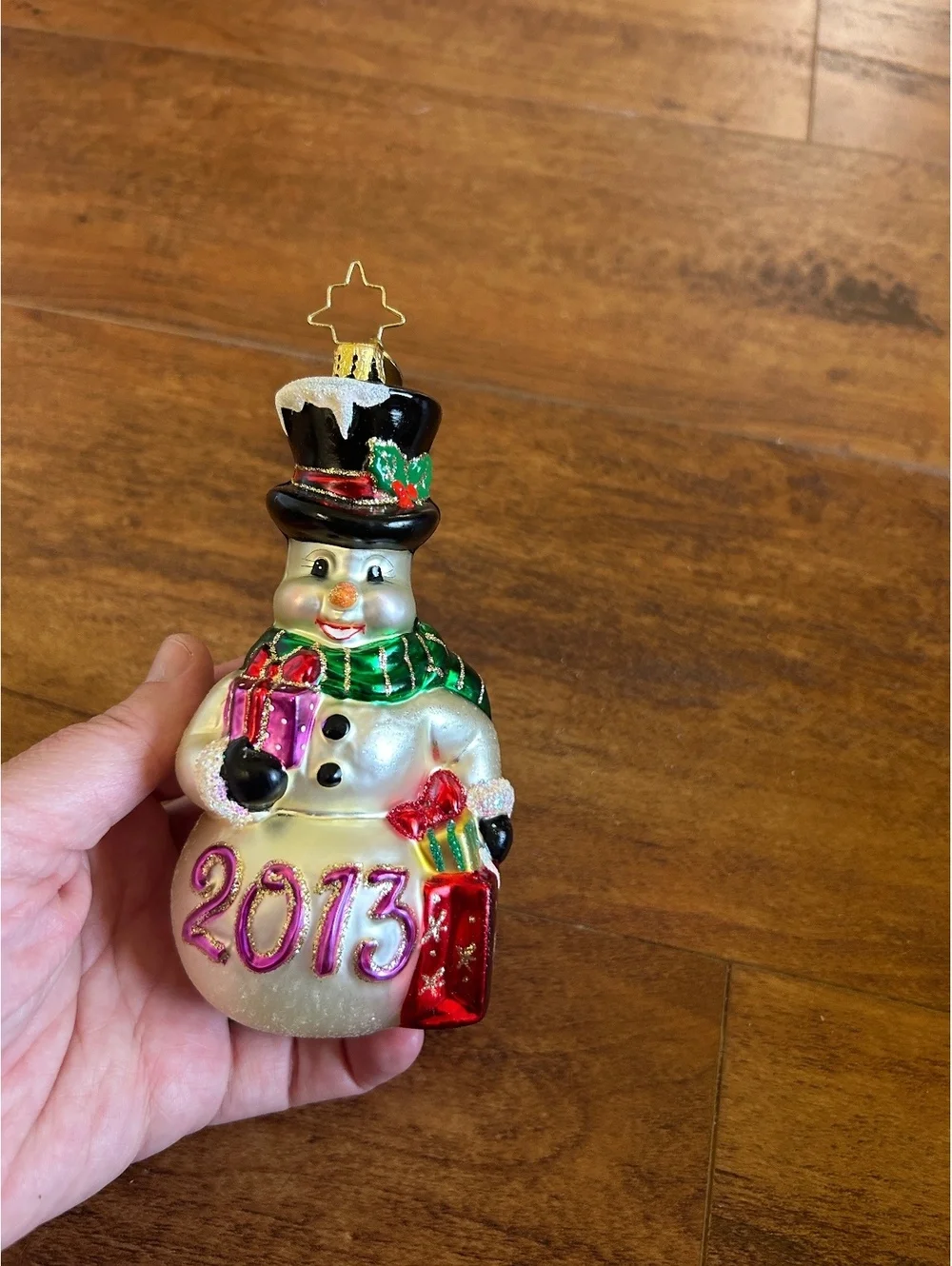 Christopher Radko 2013 Snowman Christmas Ornament